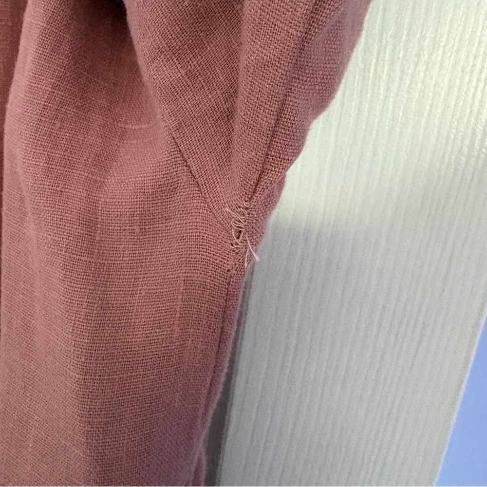 Rose Colored Beaton Linen Dress 2X - Picture 5 of 5